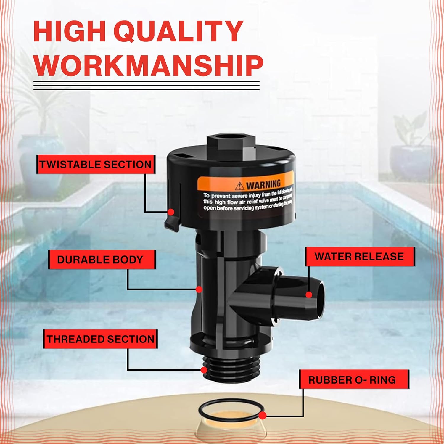 Swimables Swimables High Flow Air Relief Valve 98209803 Replacement for Pentair Filters 98209800 - View 4 of 7