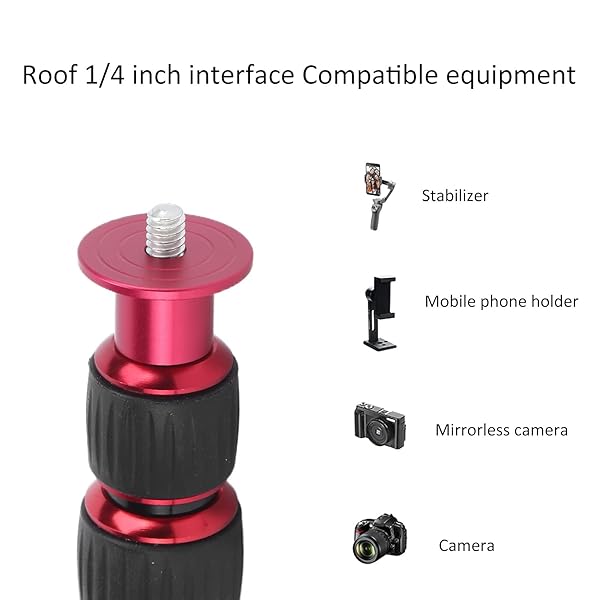VBESTLIFE "Professional Aluminum Alloy Camera Monopod 33.5-108cm - Universal 1/4" Screw Tripod Extension Rod" - View 5 of 11