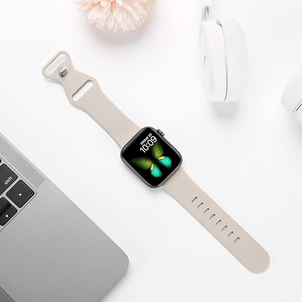 Tighesen Buy Tighesen Sport Bands for Apple Watch Ultra 2/SE & Series 1-9 - Silicone, Multiple Sizes & Colors Available! - View 4 of 9