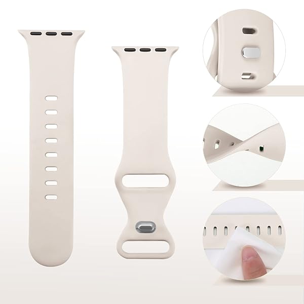 Tighesen Buy Tighesen Sport Bands for Apple Watch Ultra 2/SE & Series 1-9 - Silicone, Multiple Sizes & Colors Available! - View 5 of 9