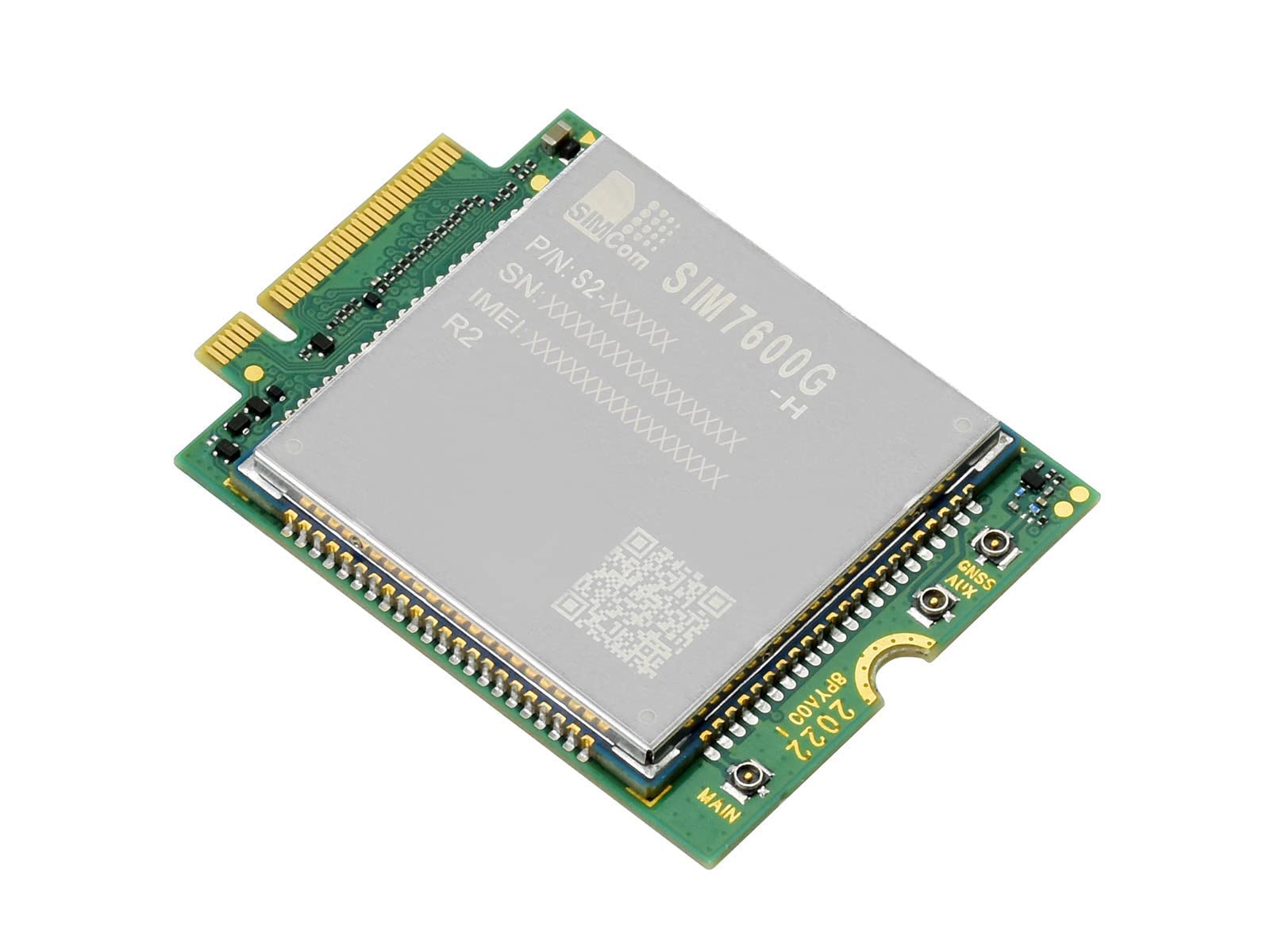 waveshare Waveshare SIM7600G-H-M2 4G LTE Cat-4 Module with GNSS Global Coverage M.2 B Key Connector for LTE TDD FDD HSPA GSM GPRS Edge - View 5 of 7