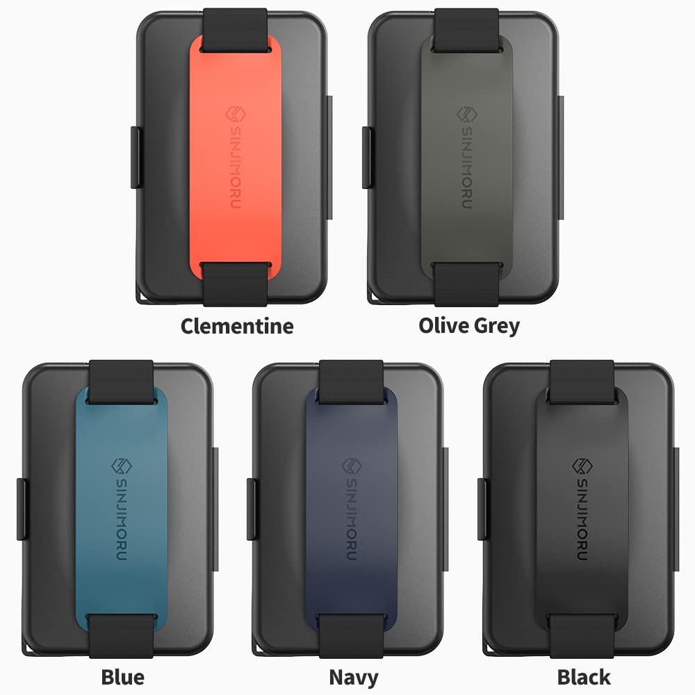 Sinjimoru Sinjimoru MagSafe Wallet: Secure Magnetic Card Holder & Stand for iPhone 16/15/14/13/12 - M-Card Zip Blue - View 7 of 8