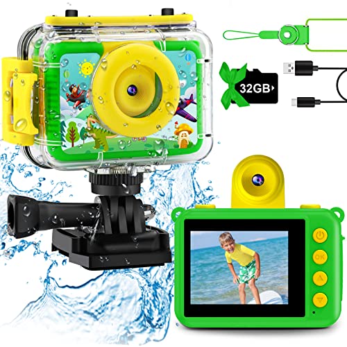 GKTZ GKTZ Kids Camera Waterproof Underwater Digital Action Camera for Boys Age 3-12 Perfect Christmas Birthday Gift 1080P HD Pool Toy