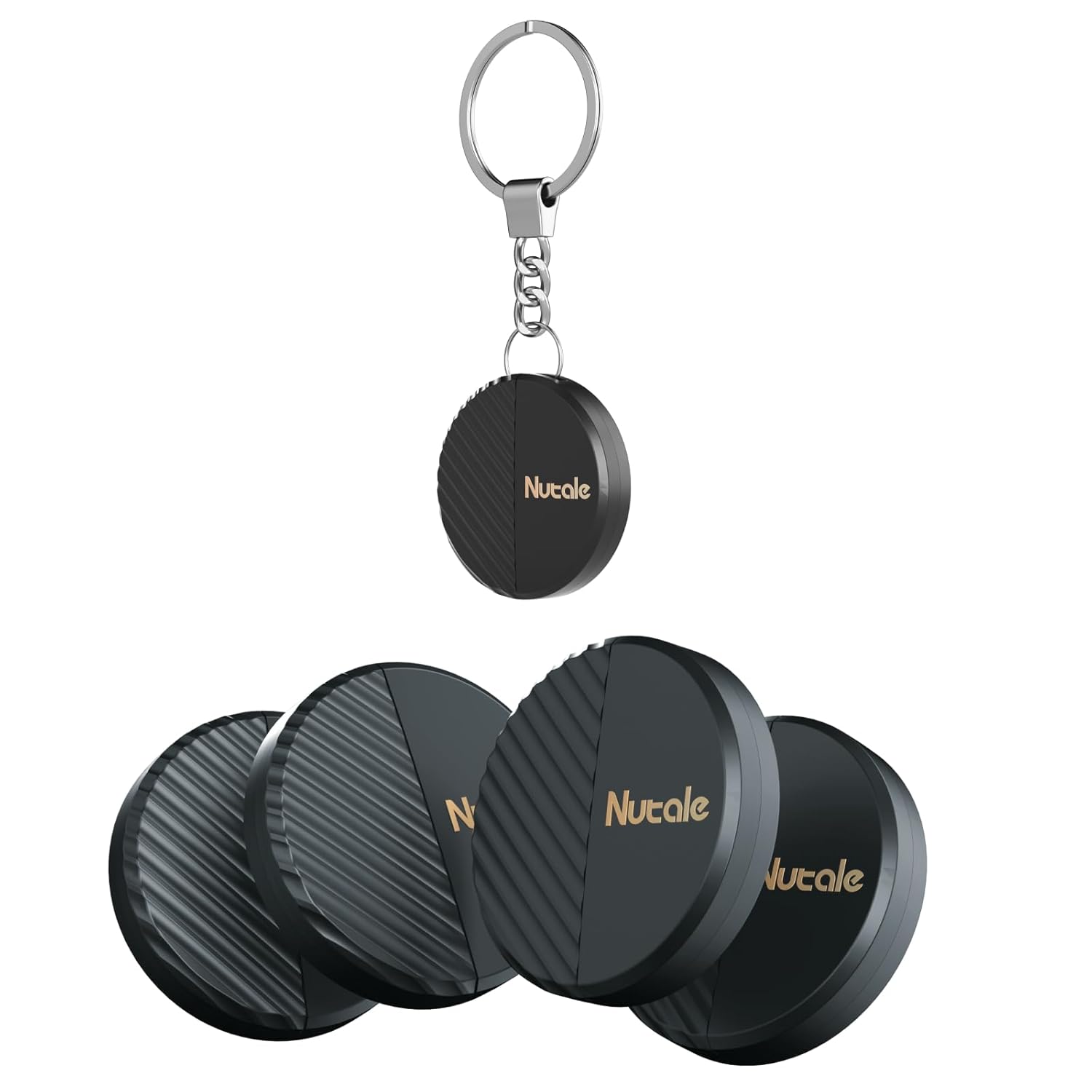 Nutale Nutale Bluetooth Key Finder Smart Tag Tracker 4-Pack for Keys Luggage Backpacks iOS Android Compatible Black