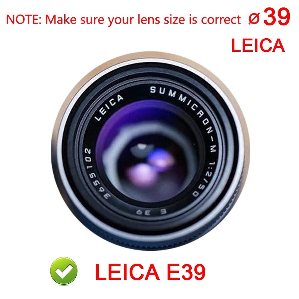WH1916 WH1916 39mm Lens Cap for Fujifilm XF 27mm f2.8 XF 60mm f2.4 and Leica M ELMARIT-M 28mm f2.8 ASPH Pack of 2 - View 4 of 6