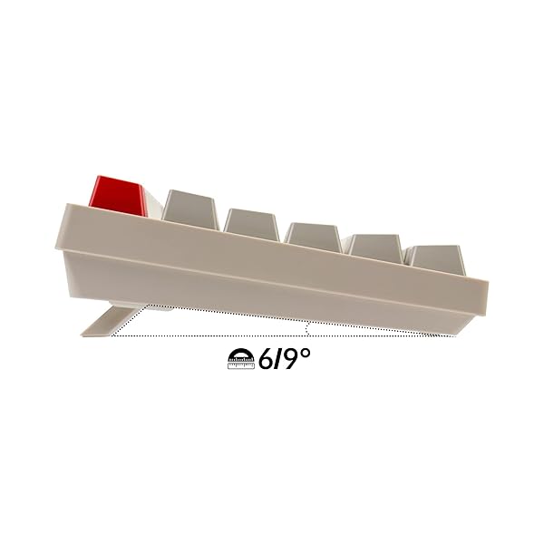 Keychron Keychron C2 Hot-Swappable Mechanical Keyboard: Mac & Windows Compatible, Red Switch, Retro Keycaps, USB-C - View 6 of 9