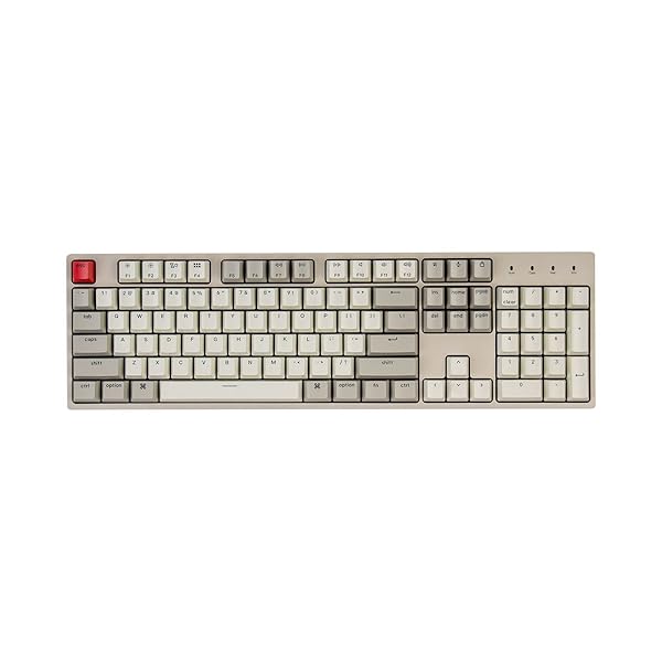 Keychron Keychron C2 Hot-Swappable Mechanical Keyboard: Mac & Windows Compatible, Red Switch, Retro Keycaps, USB-C - View 2 of 9
