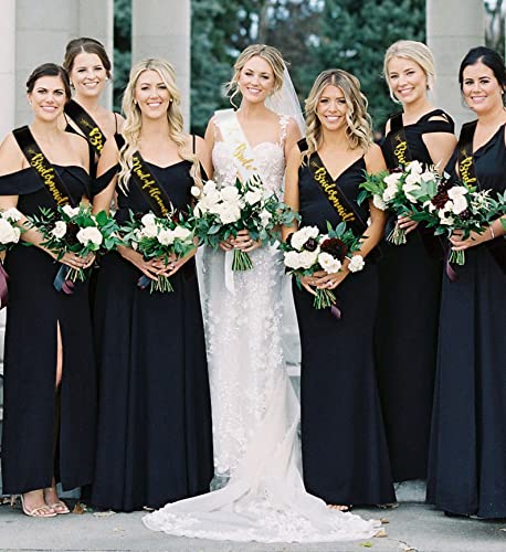 Docooniver Docooniver 6pcs Black Blank Sashes for Pageants Senior 2024 Prom Queen Custom Personalized Satin Sashes - View 6 of 6