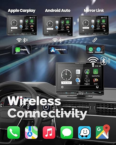 Power Acoustik "Power Acoustik CPAA-70D10F: 10.6" Car Stereo with Apple CarPlay, Android Auto, Bluetooth & More" - View 3 of 8