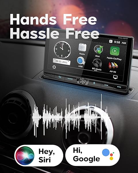 Power Acoustik "Power Acoustik CPAA-70D10F: 10.6" Car Stereo with Apple CarPlay, Android Auto, Bluetooth & More" - View 6 of 8