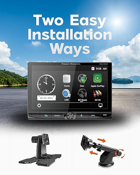 Power Acoustik "Power Acoustik CPAA-70D10F: 10.6" Car Stereo with Apple CarPlay, Android Auto, Bluetooth & More" - View 7 of 8