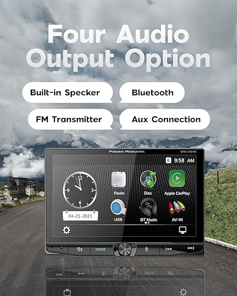 Power Acoustik "Power Acoustik CPAA-70D10F: 10.6" Car Stereo with Apple CarPlay, Android Auto, Bluetooth & More" - View 8 of 8