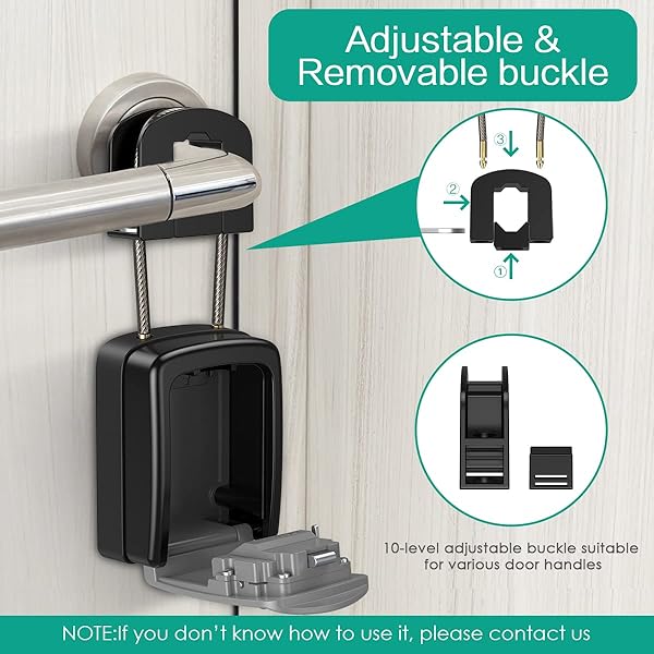 ORIA ORIA Key Lock Box Resettable 4 Digit Combination Waterproof Key Safe for Home Warehouse Indoor Outdoor Storage - View 5 of 10