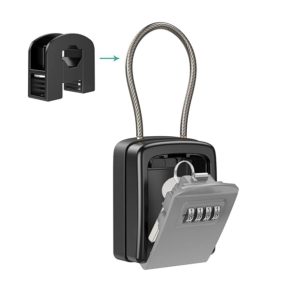 ORIA ORIA Key Lock Box Resettable 4 Digit Combination Waterproof Key Safe for Home Warehouse Indoor Outdoor Storage - View 2 of 10