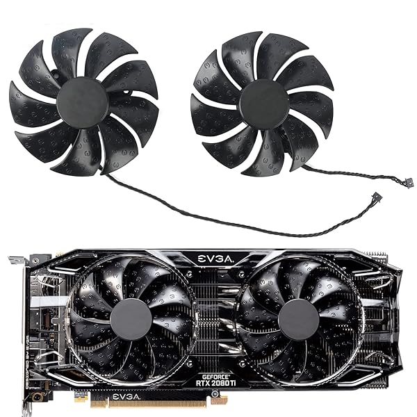 Coolerage Coolerage 85mm DC 12V GPU Fans for EVGA RTX 2060/2070/2080/2080Ti - High-Performance Cooling Solution