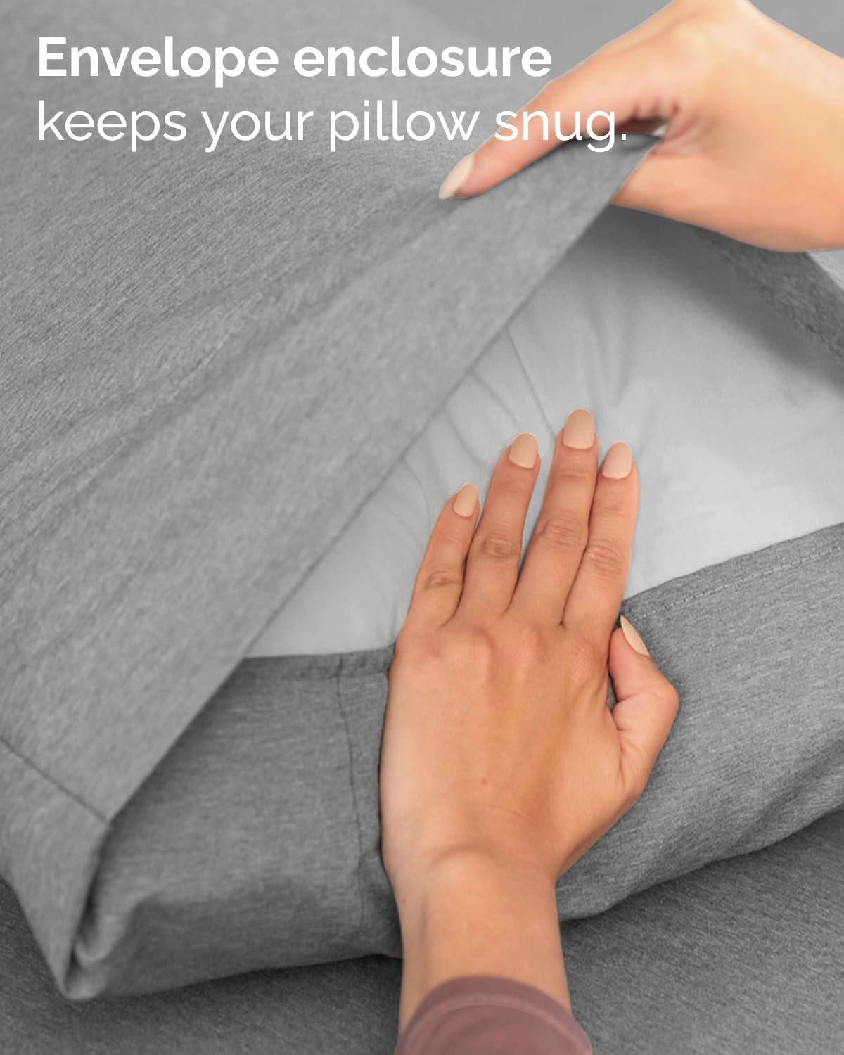 CGK Unlimited Twin XL 3 Piece Sheet Set Breathable Cooling Bed Sheets Hotel Luxury Bedding Deep Pockets Easy Fit Wrinkle Free Oeko-Tex Grey Heathered - View 7 of 8