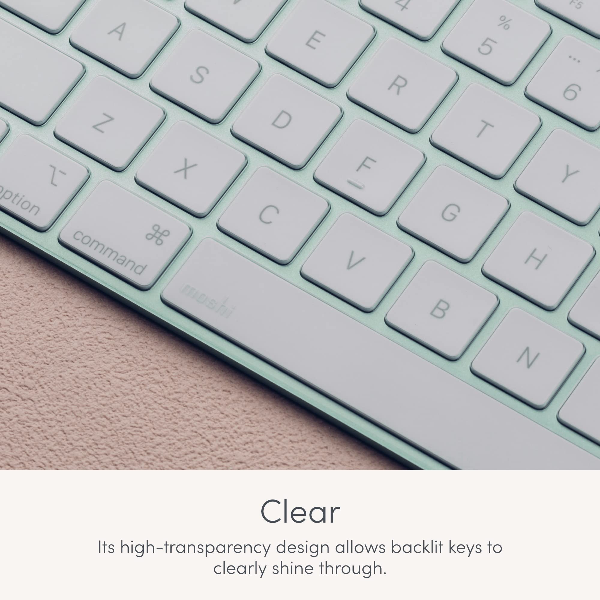 Moshi Moshi ClearGuard Keyboard Protector for Magic Keyboard 2021 Compatible with iMac 24 inch Thin Washable Reusable Non Toxic - View 5 of 7