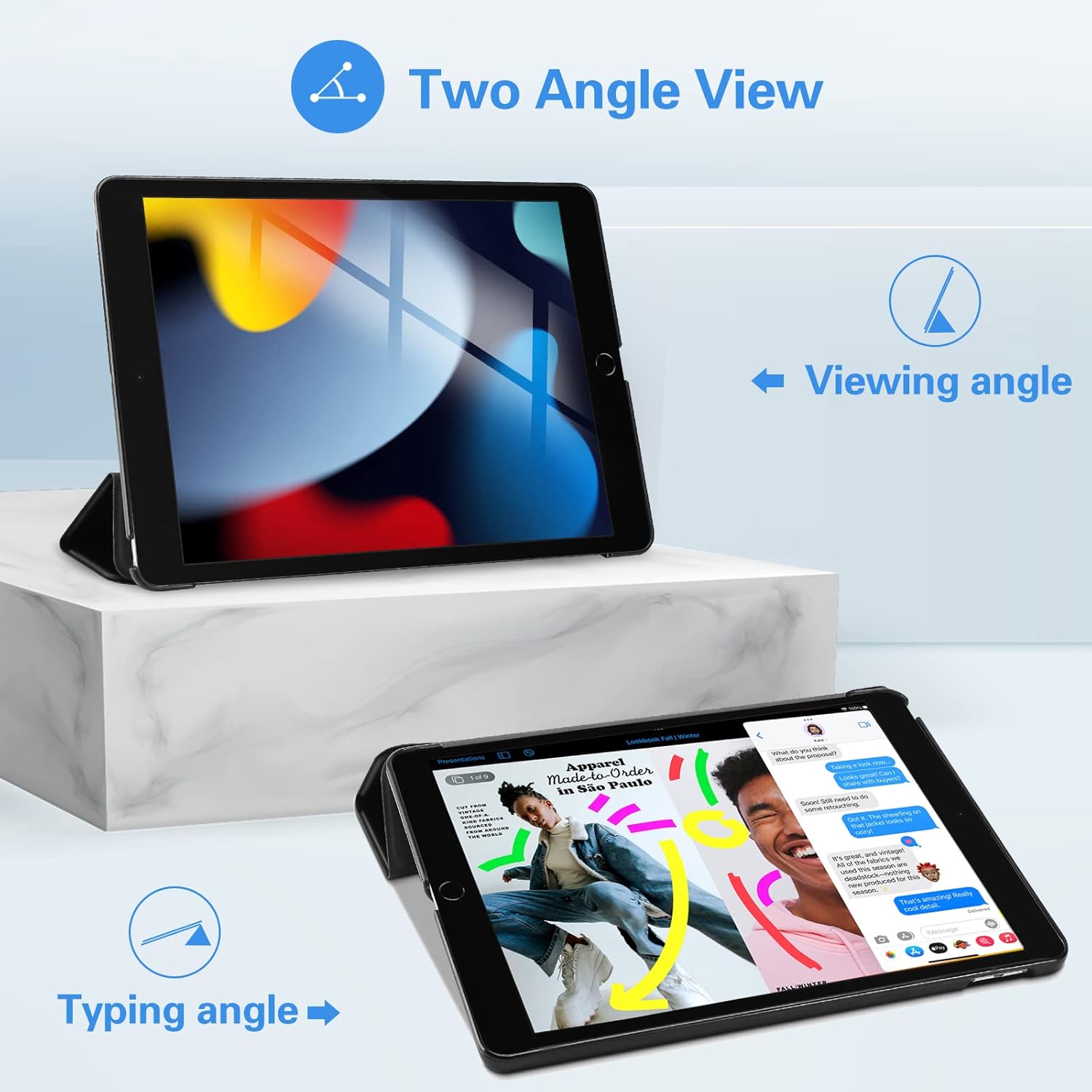 ProCase ProCase Smart Case for iPad 10.2 Hard Back Protective Cover for 9th 8th 7th Generation Teal Color - View 4 of 7