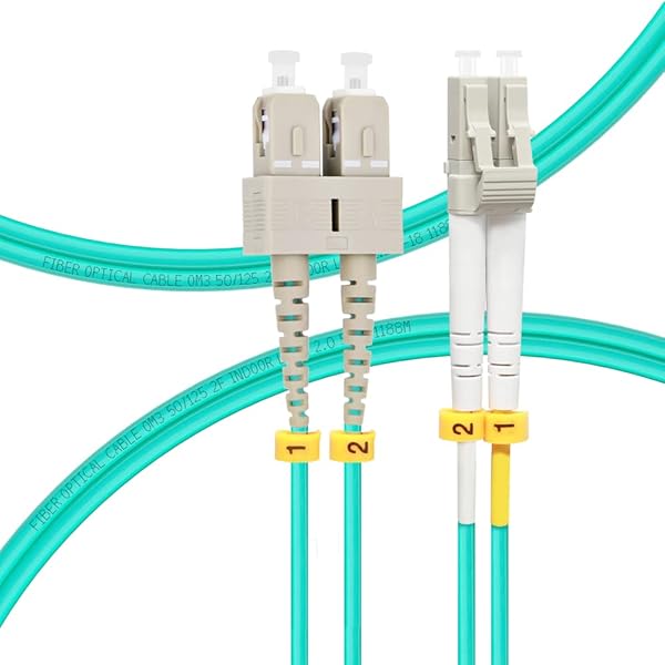 FLYPROFiber FLYPRO Fiber 2M SC to LC OM3 Patch Cable 10GB 40GB Duplex Multimode 50/125um LSZH Available in Lengths 1m to 50m