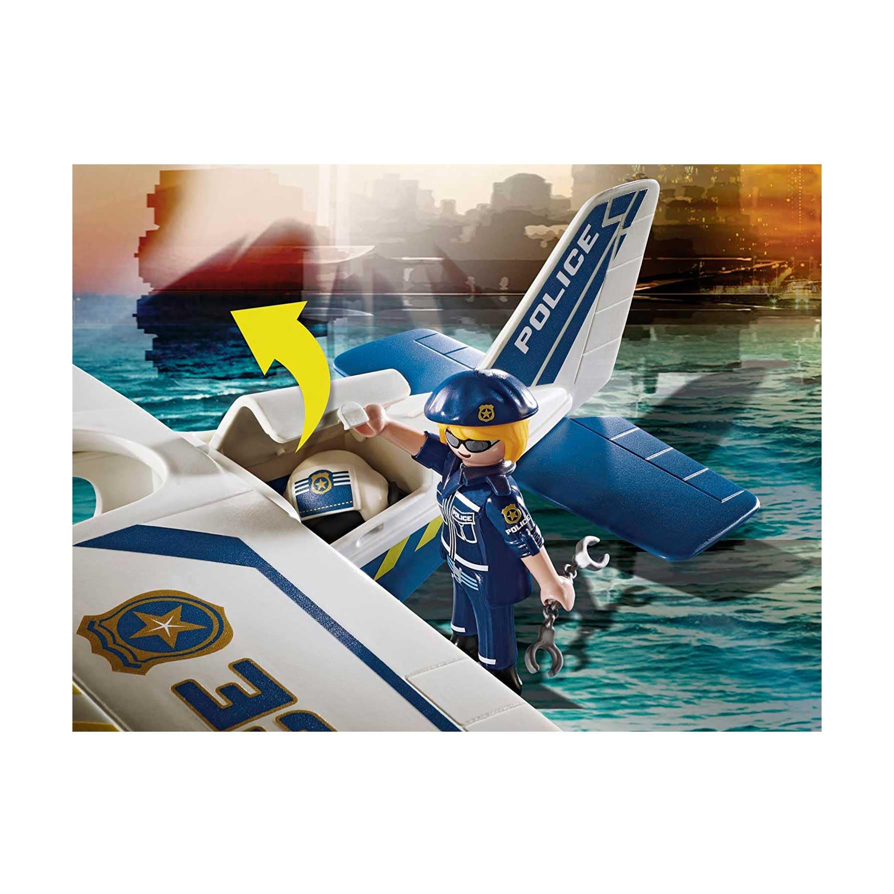Playmobil Playmobil Police Seaplane Toy for Kids Fun and Adventure in Water Play Activities - View 4 of 5