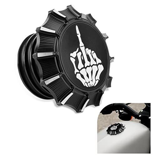 GUAIMI GUAIMI CNC Aluminum Fuel Gas Tank Oil Cap for Harley Sportster XL 1200 883 X48 Dyna American Flag Black