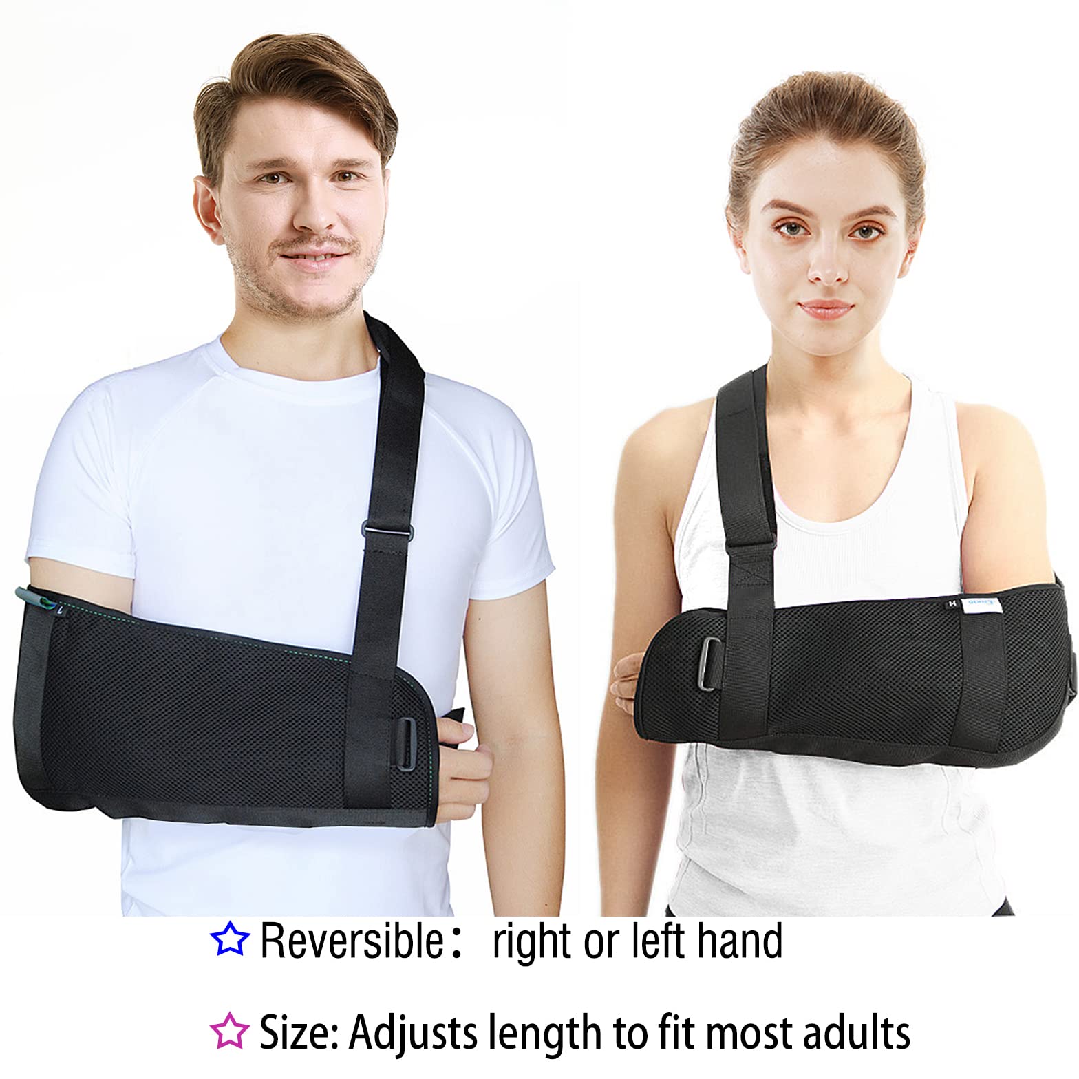 TODDOBRA TODDOBRA Arm Sling Shoulder Immobilizer Lightweight Support for Shoulder Elbow Wrist Injury Men Women Size M Left Right Arm - View 5 of 7