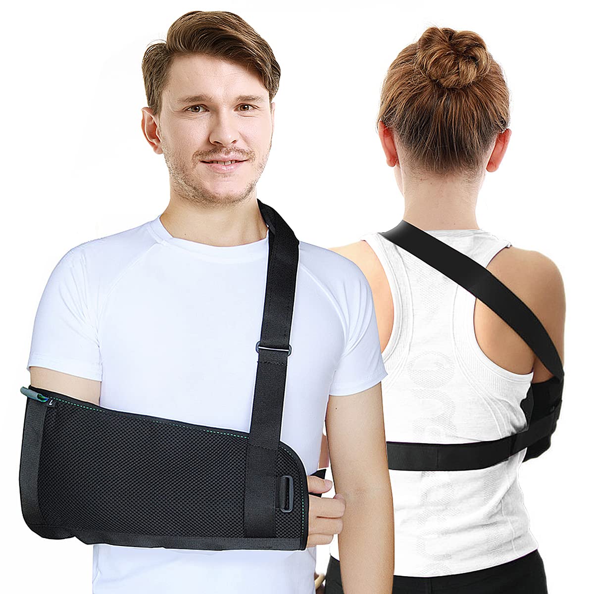 TODDOBRA TODDOBRA Arm Sling Shoulder Immobilizer Lightweight Support for Shoulder Elbow Wrist Injury Men Women Size M Left Right Arm