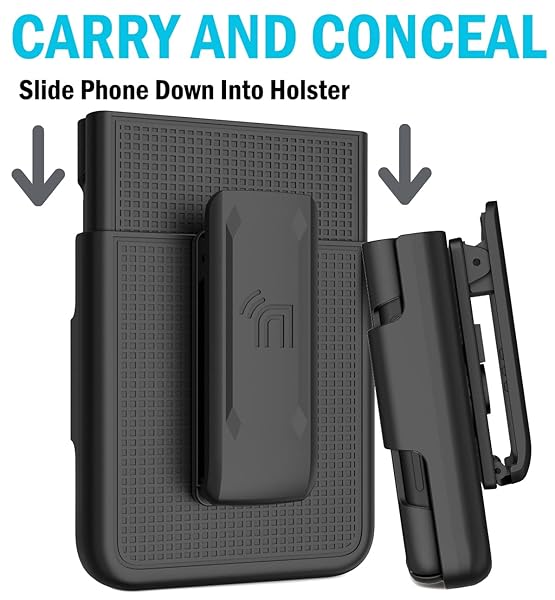 Nakedcellphone Galaxy Z Flip 3 5G Case with Clip & Holster - Slim Hard Shell Cover by Nakedcellphone - View 3 of 10