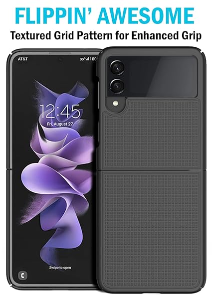 Nakedcellphone Galaxy Z Flip 3 5G Case with Clip & Holster - Slim Hard Shell Cover by Nakedcellphone - View 5 of 10