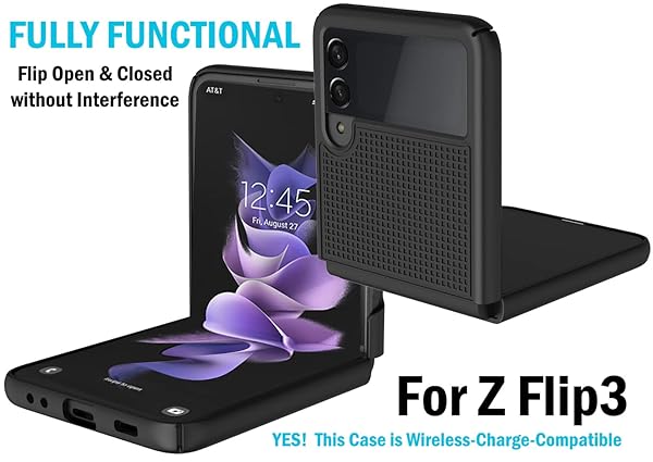 Nakedcellphone Galaxy Z Flip 3 5G Case with Clip & Holster - Slim Hard Shell Cover by Nakedcellphone - View 6 of 10