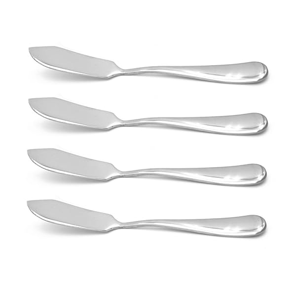 ERCRYSTO ERCRYSTO Stainless Steel Butter Knife Set of 4 - Perfect for Spreading Butter, Cheese & Condiments at Breakfast