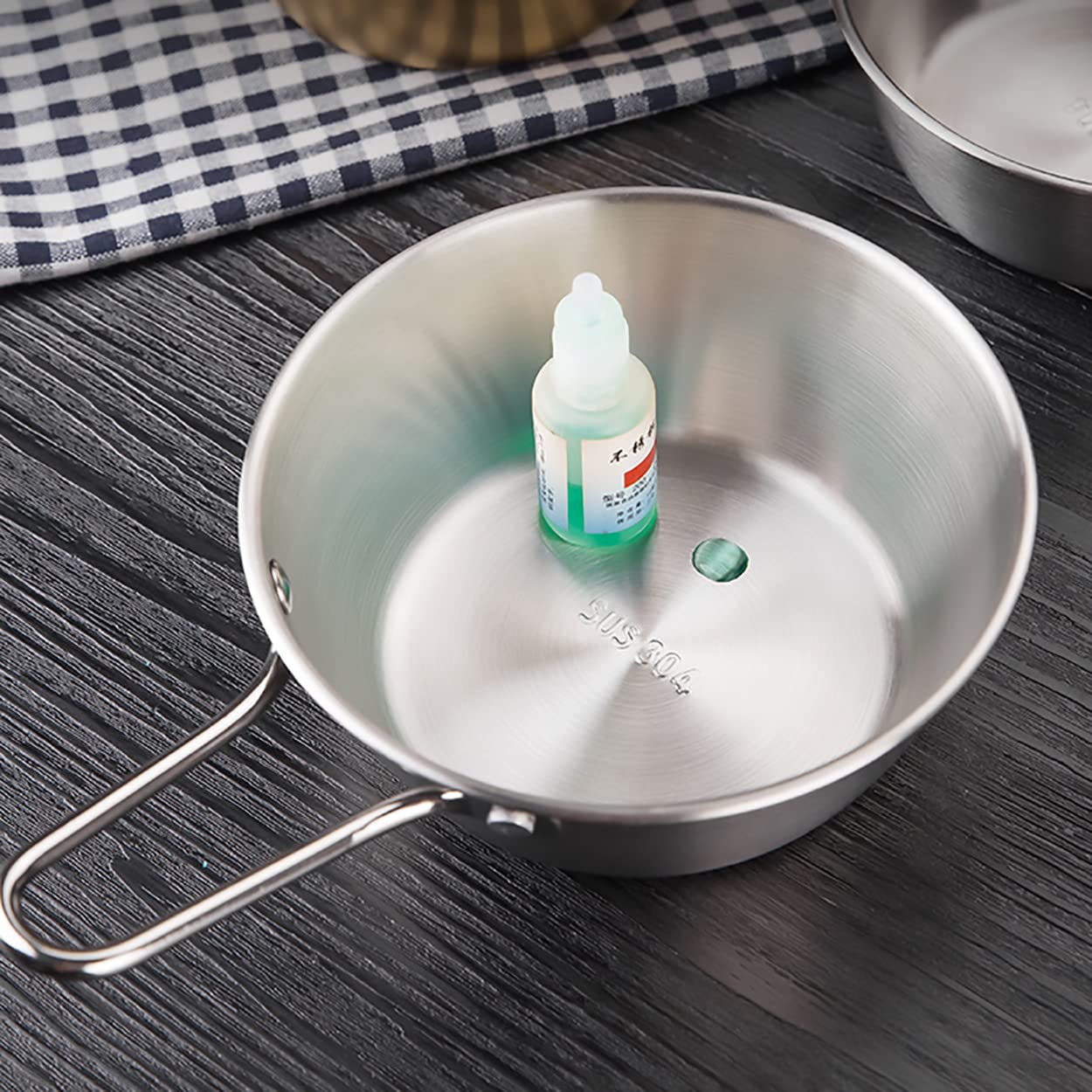 Dadamong Dadamong 2-Pack Stainless Steel Makgeolli Bowls Traditional Korean Rice Wine Soup Dish with Handle 4.7 Inch 10 Ounces Silver - View 4 of 6