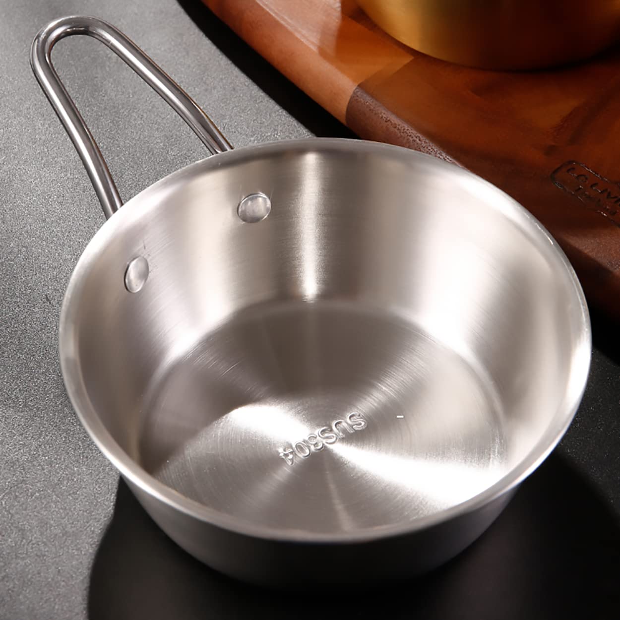 Dadamong Dadamong 2-Pack Stainless Steel Makgeolli Bowls Traditional Korean Rice Wine Soup Dish with Handle 4.7 Inch 10 Ounces Silver - View 6 of 6