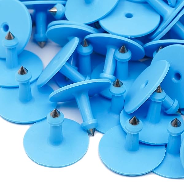 LIUCOGXI Blank 100 Sets Cattle Ear Tag Kits with Applicator for Livestock Pig Cow Dog Blue - View 10 of 10