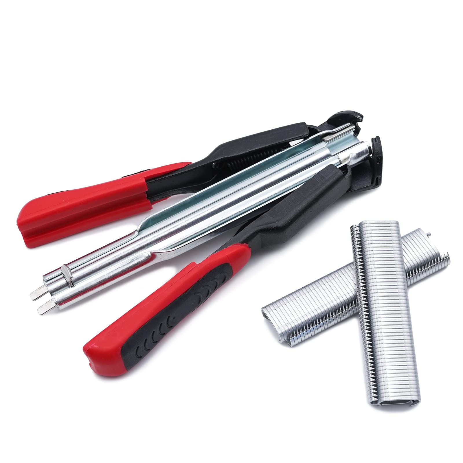 LIUCOGXI Hog Ring Pliers Kit 2500pcs Nail Spring Loaded C7 Gun Manual Fastening Clamp Tool for Cage Seal Bag Car Cushion - View 8 of 9