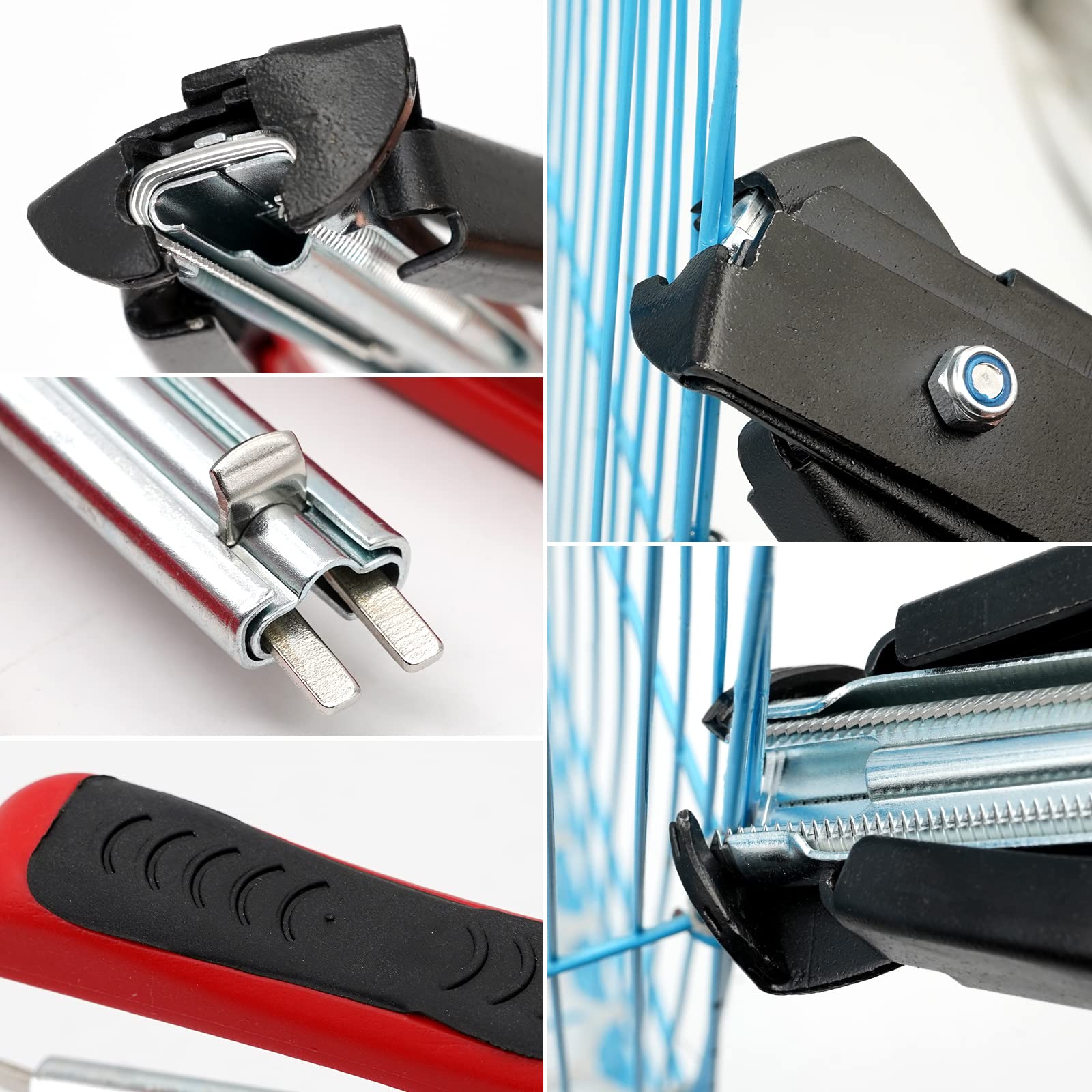 LIUCOGXI Hog Ring Pliers Kit 2500pcs Nail Spring Loaded C7 Gun Manual Fastening Clamp Tool for Cage Seal Bag Car Cushion - View 9 of 9