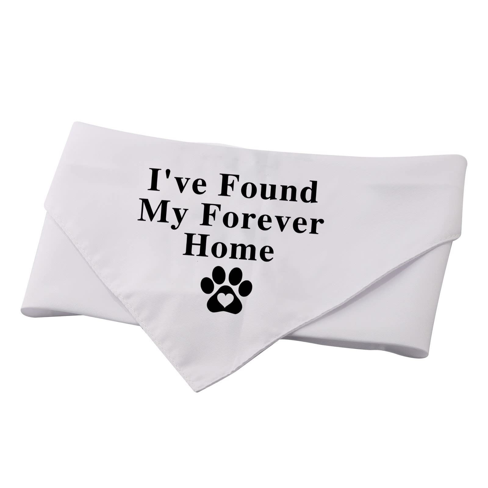 PWHAOO PWHAOO Forever Home Dog Bandana for Adoption and New Puppies White 1 Piece - View 4 of 7