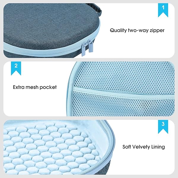 ProCase ProCase Hard Case for New AirPods Max, Travel Carrying Headphone Case with Silicone Earpad Cover &amp; Mesh Pocket, AirPods Max Protective Portable Storage Bag -Navy - View 3 of 7