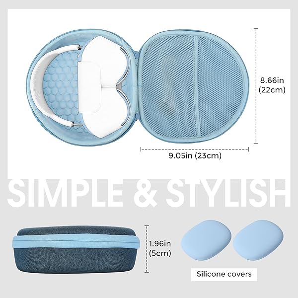 ProCase ProCase Hard Case for New AirPods Max, Travel Carrying Headphone Case with Silicone Earpad Cover &amp; Mesh Pocket, AirPods Max Protective Portable Storage Bag -Navy - View 4 of 7