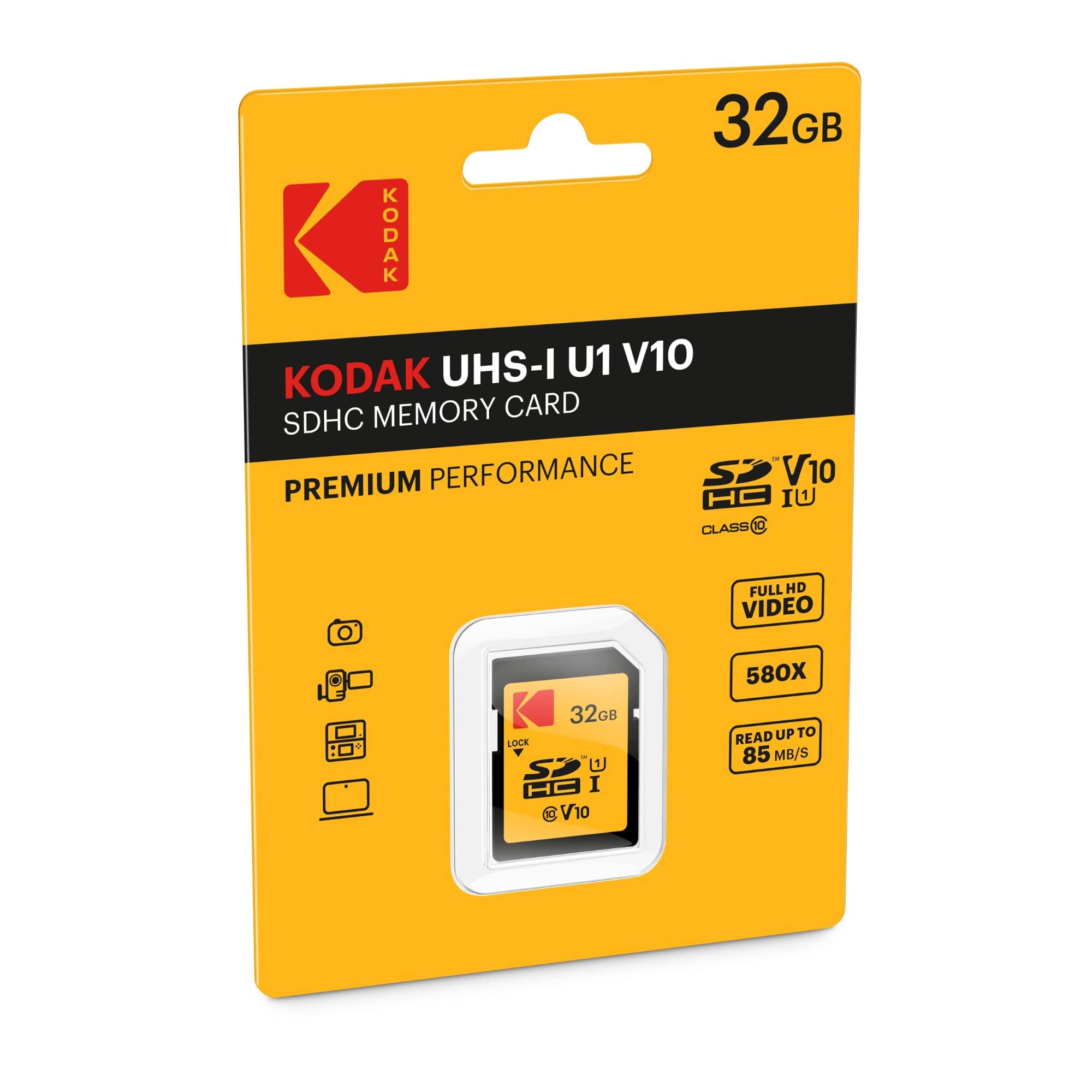 KODAK KODAK 32GB Class 10 UHS-I U1 SDHC Memory Card 5 Pack with USB Card Reader Bundle for High Speed Data Transfer - View 4 of 4
