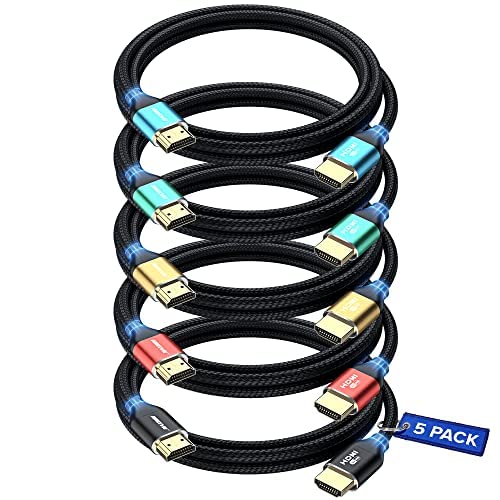 Maximm Maximm 12ft 8K HDMI Cable - Ultra High Speed HDMI 2.1 Cord (5 Pack) for 8K 60Hz Performance - View 2 of 2