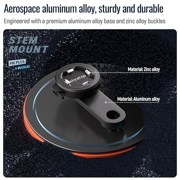 sincetop Sincetop Bike Phone Mount Universal Aluminum Handlebar Clamp for Mountain and Road Bicycles Quick Attach Release Series C-2nd Gen - View 9 of 11