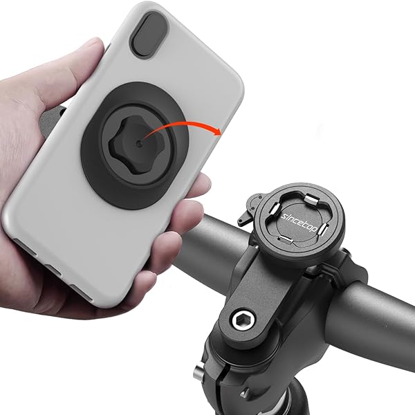 sincetop Sincetop Bike Phone Mount Universal Aluminum Handlebar Clamp for Mountain and Road Bicycles Quick Attach Release Series C-2nd Gen