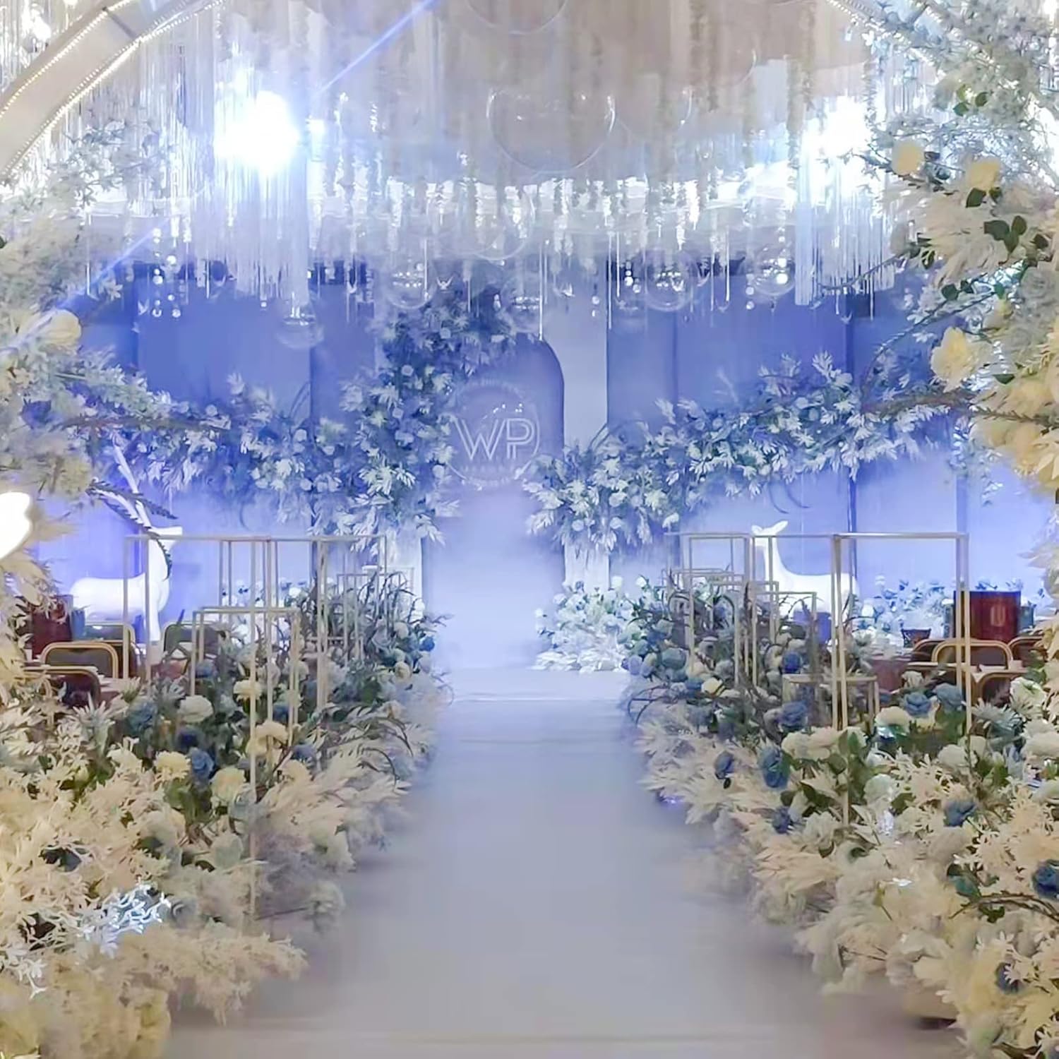 Janinka Janinka 6.5 Feet Wisteria Flower Garlands Faux Vine Backdrop for Home Garden Wedding Decoration Milky White 12 Packs - View 4 of 6