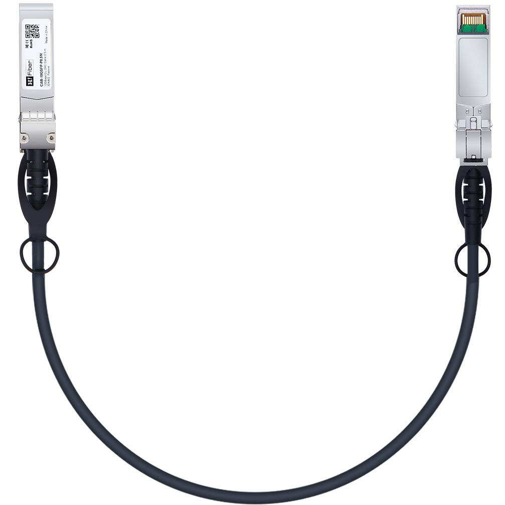 HFiber SFP Plus Cable 10G DAC 0.25M Passive Direct Attach Copper Twinax for Cisco Ubiquiti Meraki Mikrotik Intel Fortinet Netgear