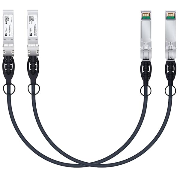 H!Fiber.com 2 Pack 10G SFP+ DAC 0.5M Passive Copper Cable for Cisco, Ubiquiti, Meraki & More