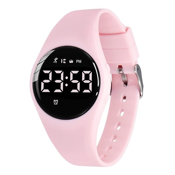 A ALPS Kids Digital Sport Watches: Waterproof Fitness Tracker for Ages 5-12 - Alarm, Stopwatch & No App Needed!