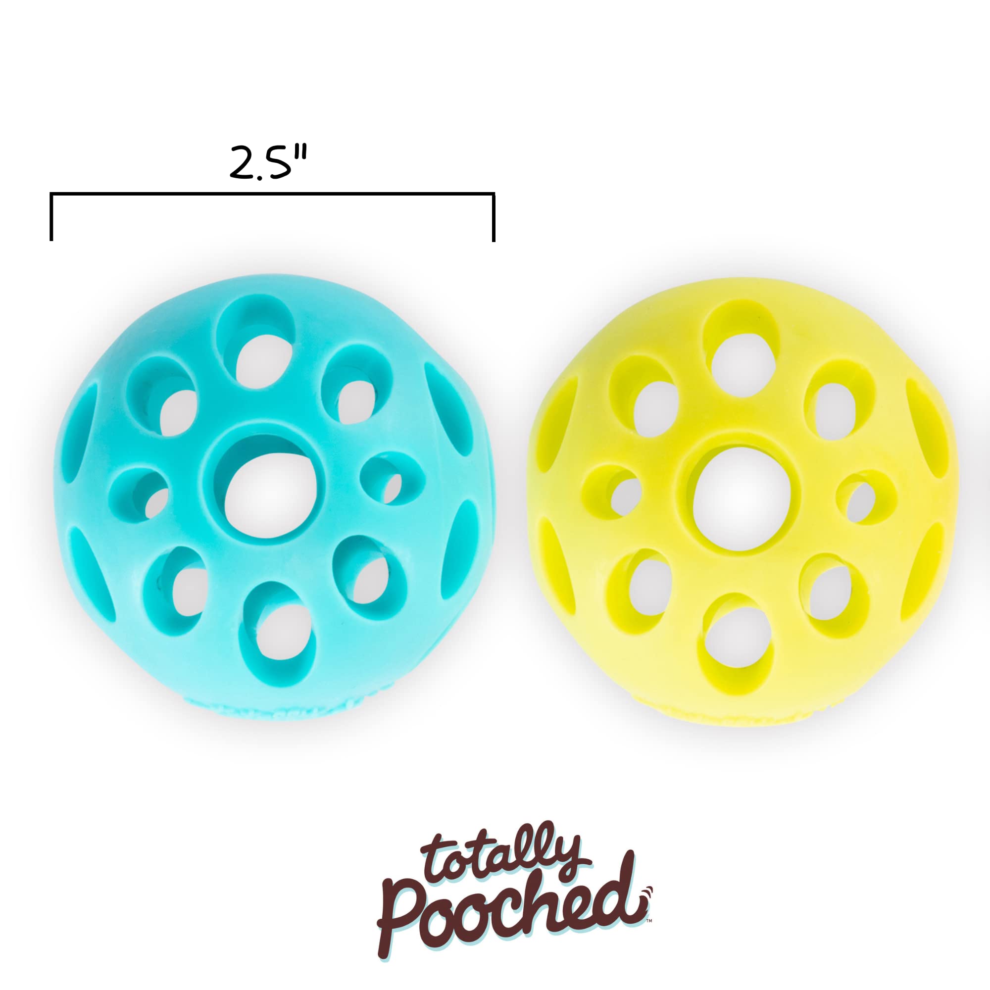 Messy Mutts Messy Mutts Totally Pooched Huffn Puff Ball 2.5 Inch TPR Puzzle Ball for Dogs Durable Interactive Toy and Tooth Cleaner Green - View 3 of 8