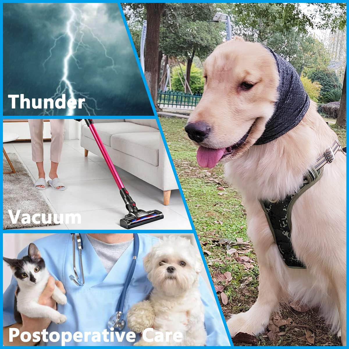 PATTEPOINT PATTEPOINT Dog Noise Cancelling Ear Muffs for Anxiety Relief and Calming Dogs Grey M - View 6 of 9