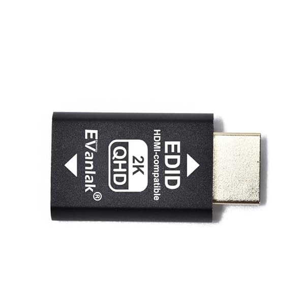 EVanlak EVanlak HDMI EDID Emulator 3rd Gen - Premium Aluminum Adapter for Mac, Switches, Extenders & AV Receivers - 2K 60Hz - View 4 of 8